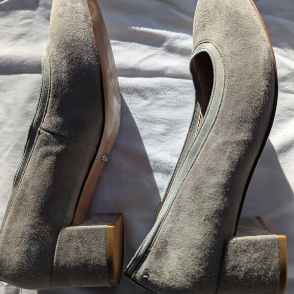 Vionic Olympia Natalie Block Heel Pump Sued Slate Grey Size 8 2" Heel - Picture 4 of 10